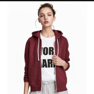 NWT H&M Divided Burgundy/Maroon XS Hoodie